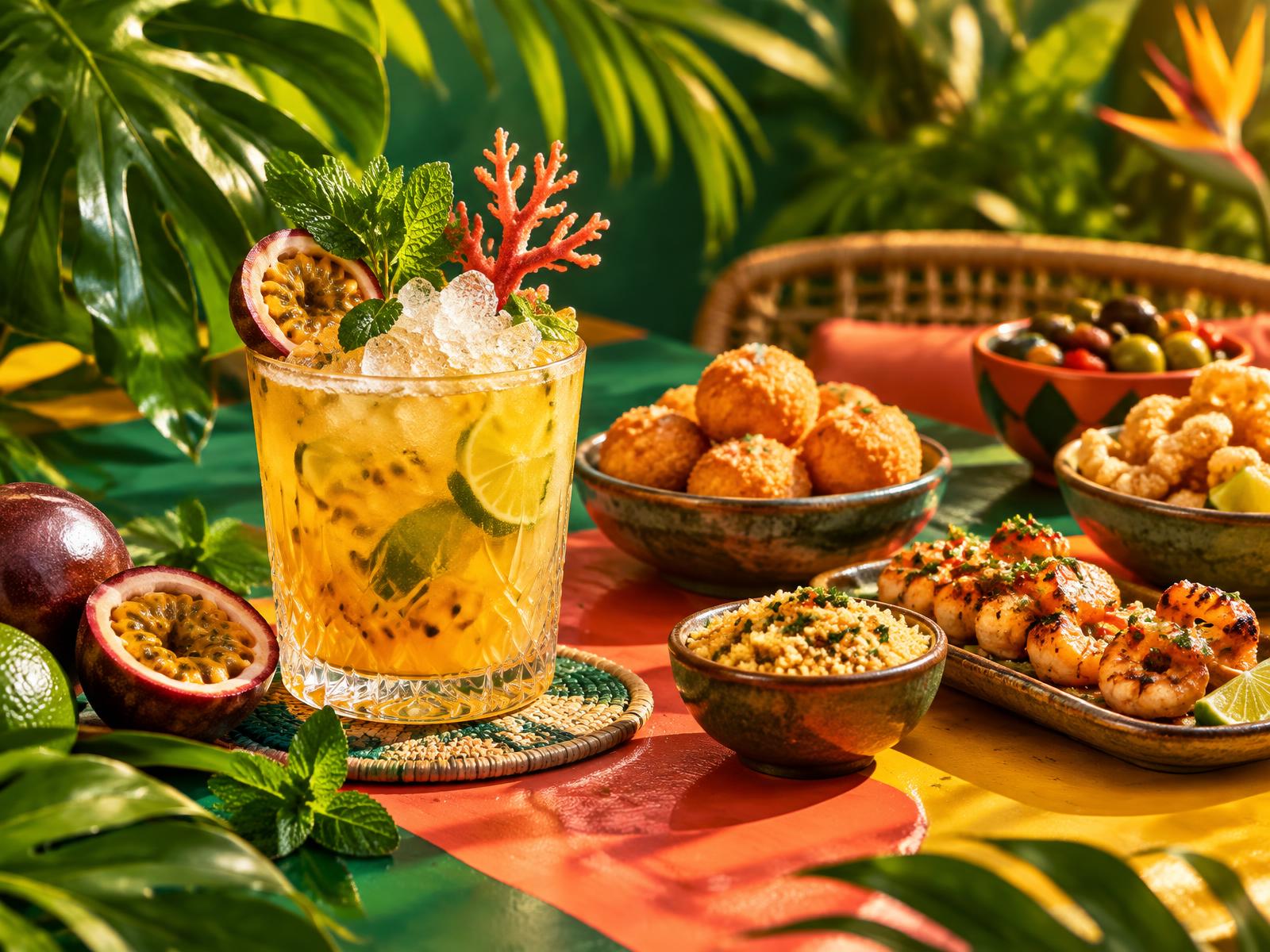 Cocktail tropicale e piatti del Carioca Lounge